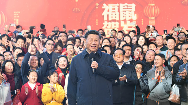 习近平春节前夕视察慰问驻天津部队 向全体人民解放军指战员武警部队官兵军队文职人员民兵预备役人员致以新春祝福